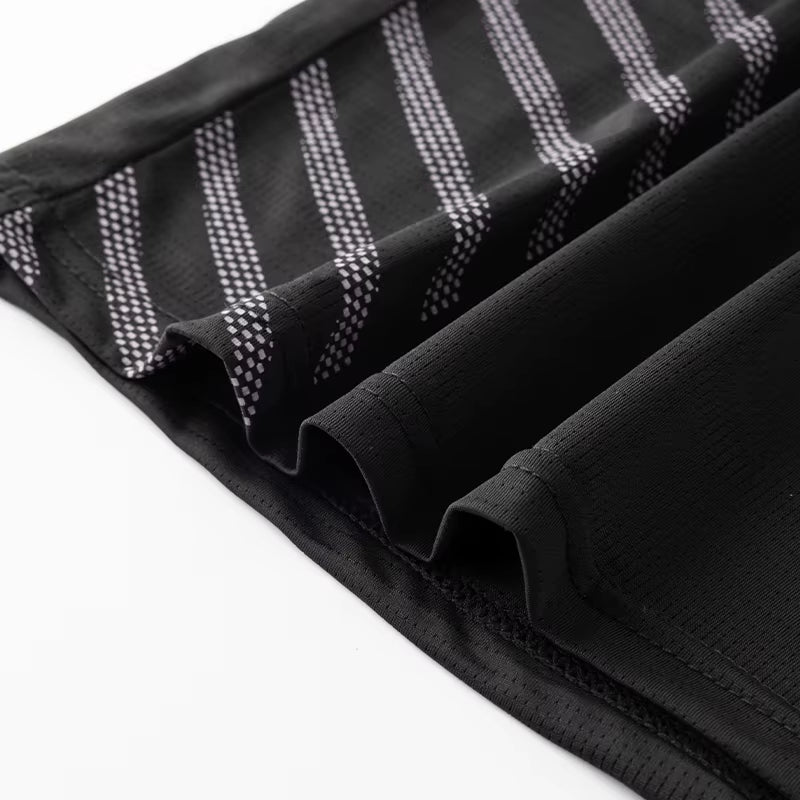 Running T-Shirt Men Summer Ice Silk Thin Top Reflective Printing Quick Dry Short Sleeve Breathable Fitness Sports T-Shirt 5XL