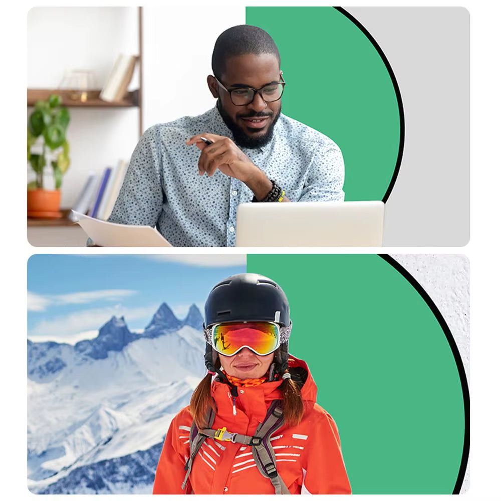 Green Blue Double-Sided Screen Background Cloth Circular Foldable Photography Studio Backdrop Chromakey with Storage Bag