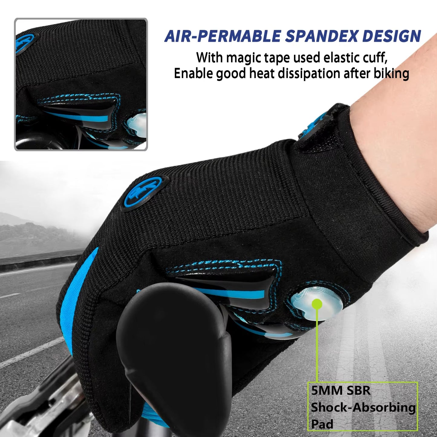 Racing Gloves Motocross Sports Gloves Breathable Non-Slip MTB Road Bike Cycling Gloves Touch Screen Bicycle Gloves Men Women