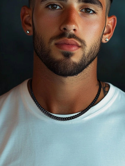 Mens Necklace Chains Stainless Steel Cuban Chain Necklace 24 Inch Jewelry Mens Gifts for Dad