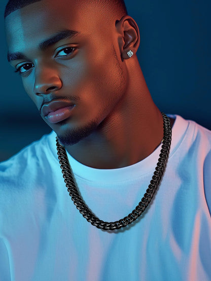 Mens Necklace Chains Stainless Steel Cuban Chain Necklace 24 Inch Jewelry Mens Gifts for Dad