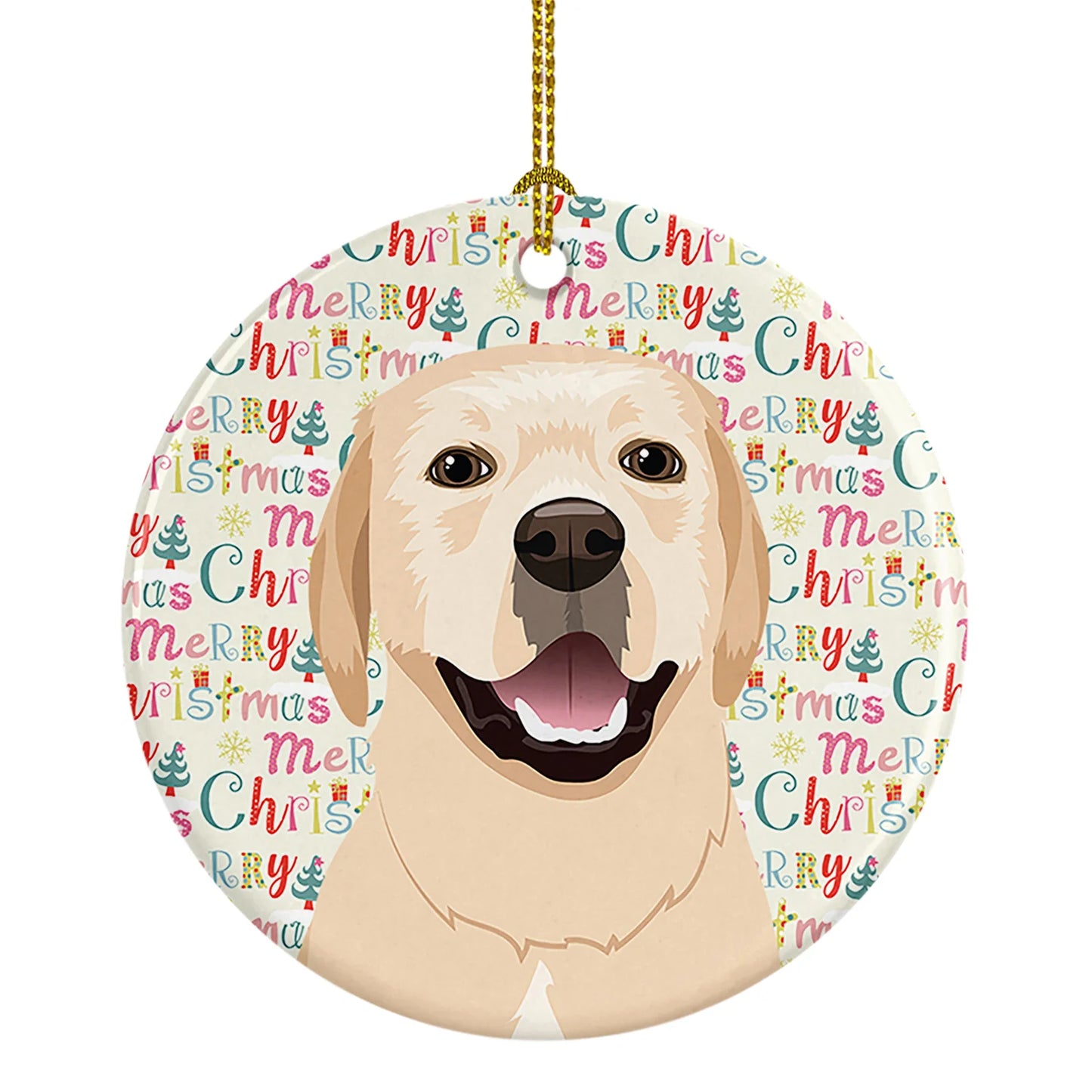 Labrador Retriever Yellow #2 Christmas Ceramic Ornament