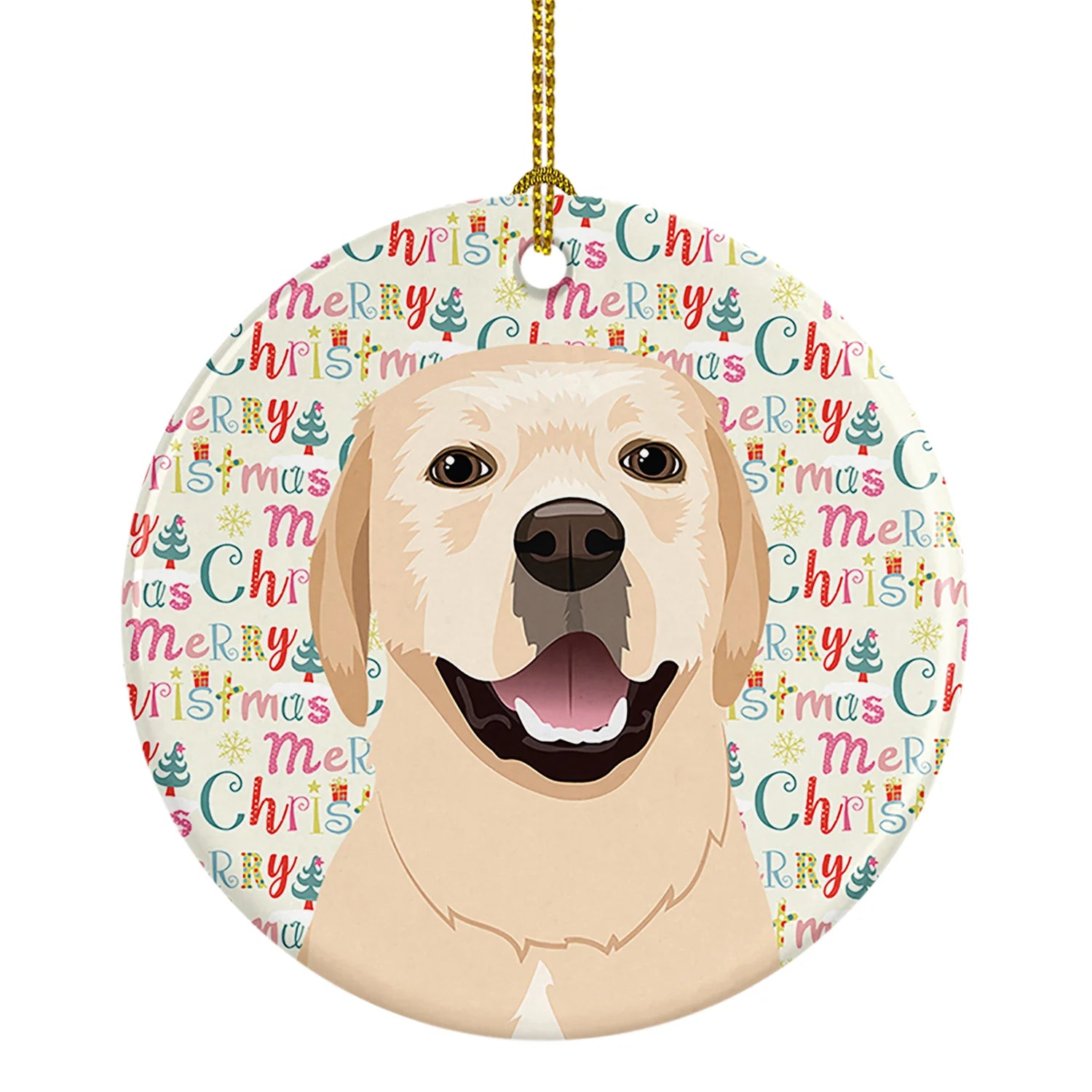 Labrador Retriever Yellow #2 Christmas Ceramic Ornament