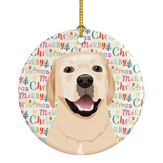 Labrador Retriever Yellow #2 Christmas Ceramic Ornament