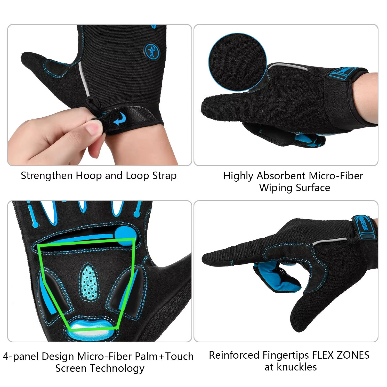 Racing Gloves Motocross Sports Gloves Breathable Non-Slip MTB Road Bike Cycling Gloves Touch Screen Bicycle Gloves Men Women
